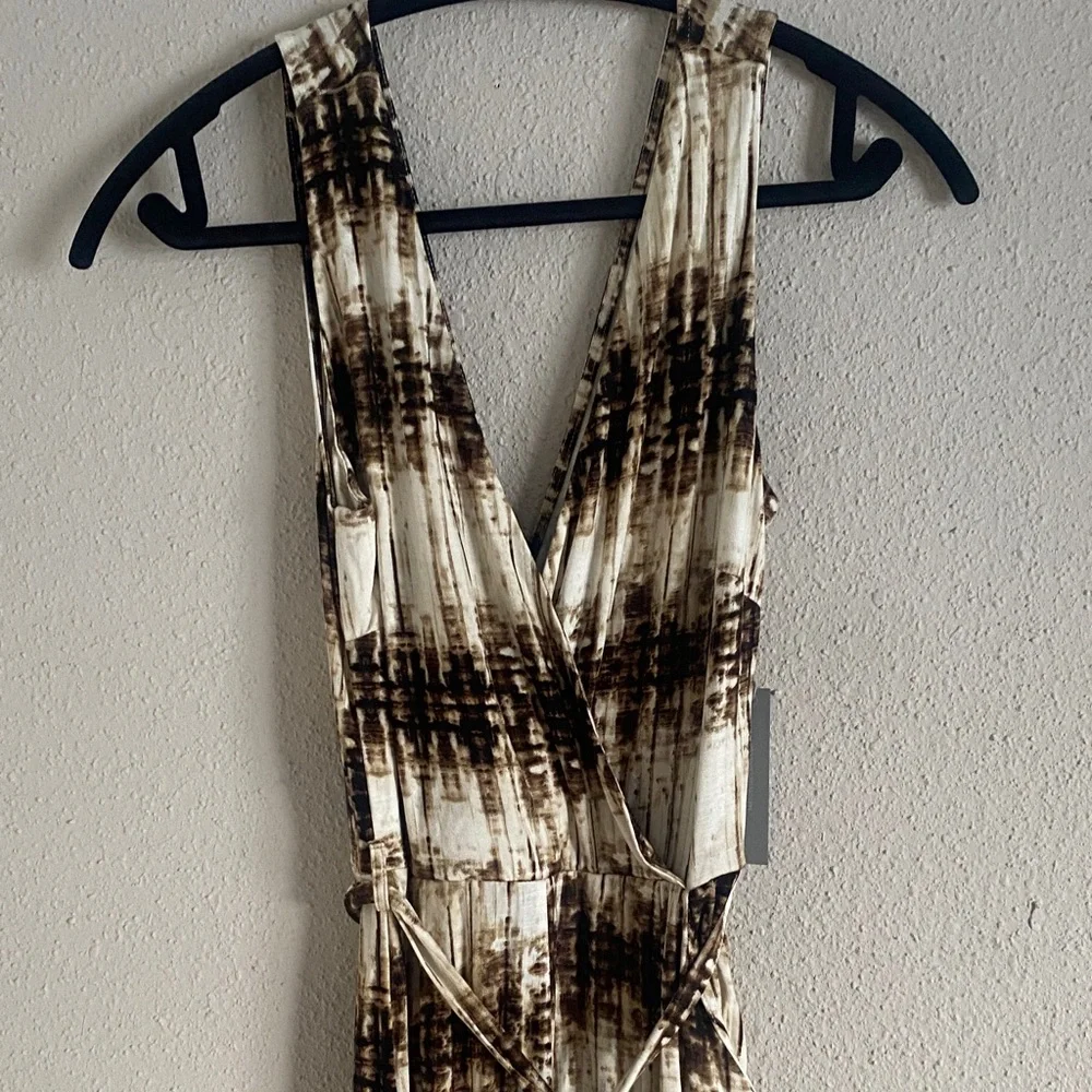 Tart Collections Brown and Cream Jumpsuit - Picture 4 of 8